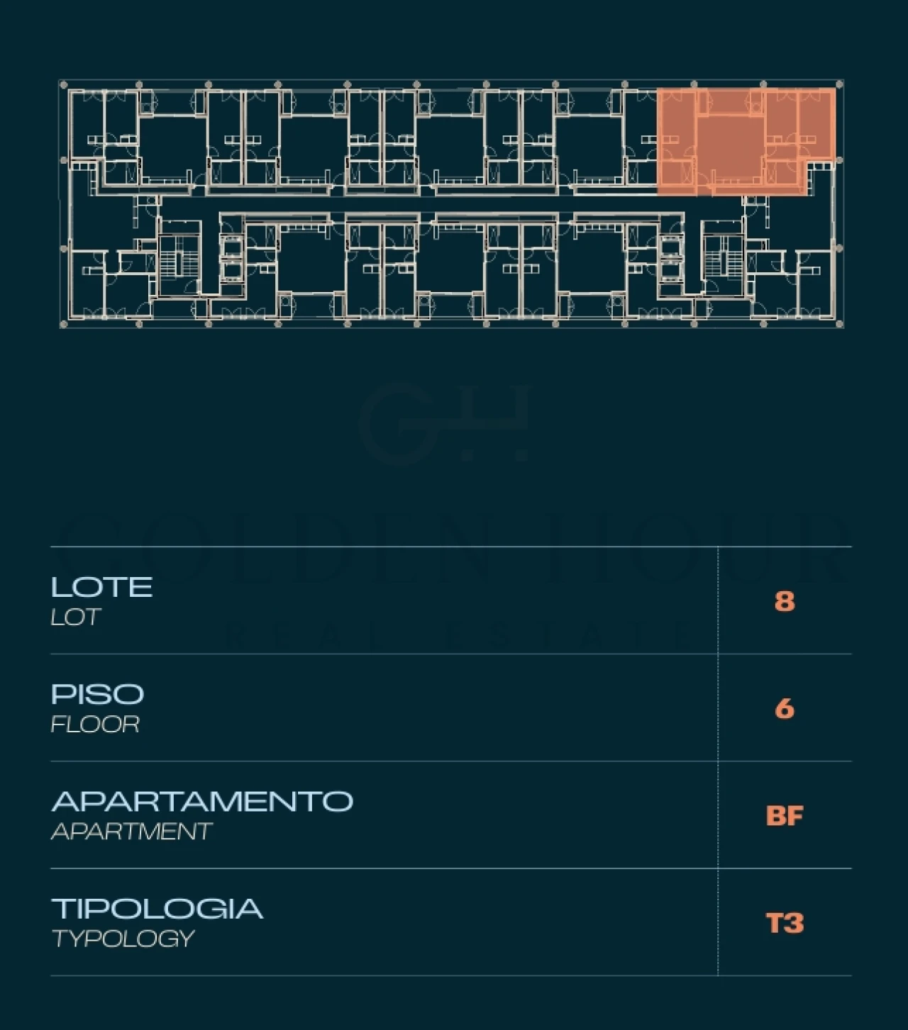 Apartamento T3 para Venda em Moreira Planta 2