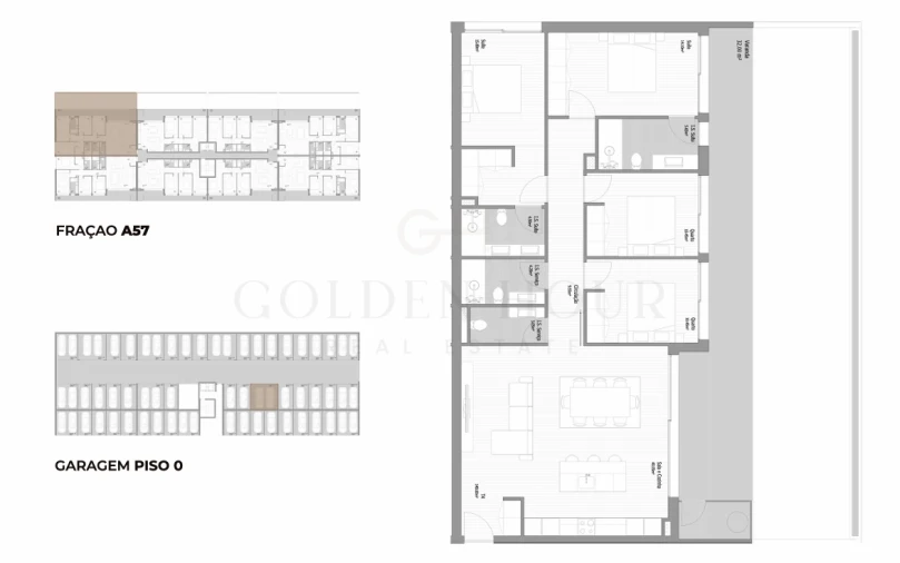 Apartamento T4 para Venda em Fânzeres e São Pedro da Cova Planta 1