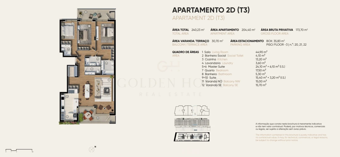 Apartamento T3 para Venda em Canidelo Planta 1