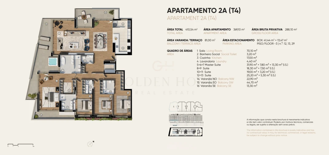 Apartamento T4 para Venda em Canidelo Planta 1