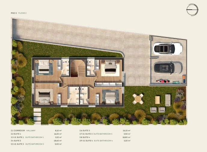 Moradia T4 para Venda em Canidelo Planta 2