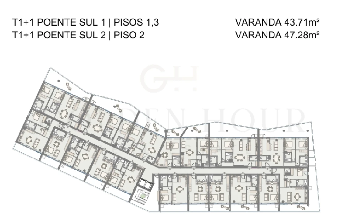 Apartamento T1 para Venda em Oliveira do Douro Planta 2