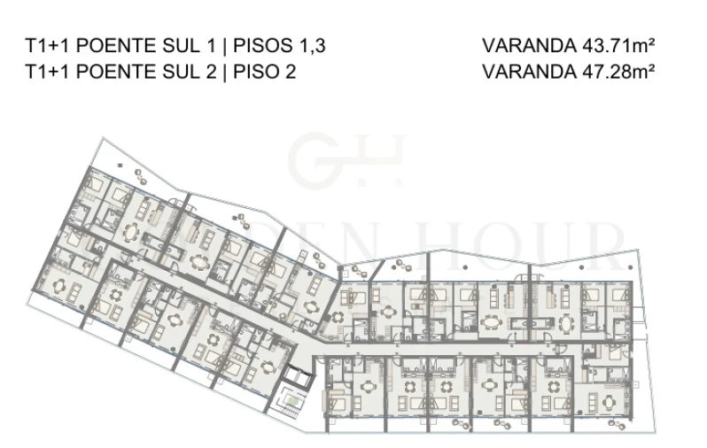 Apartamento T1 para Venda em Oliveira do Douro Planta 2