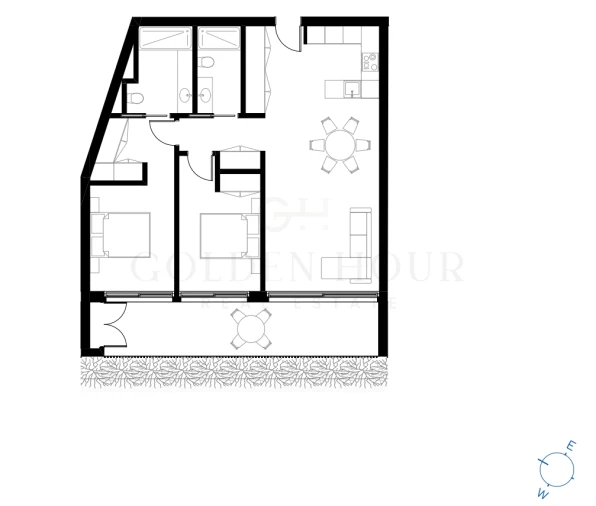 Apartamento T2 para Venda em Canidelo Planta 1