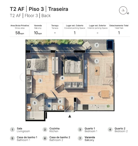 Apartamento T2 para Venda em Valongo