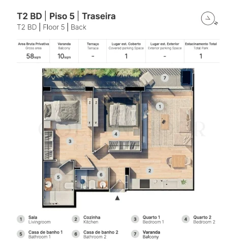 Apartamento T2 para Venda em Valongo