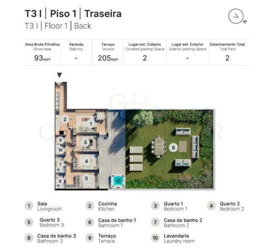 Apartamento T3 para Venda em Valongo Planta 1