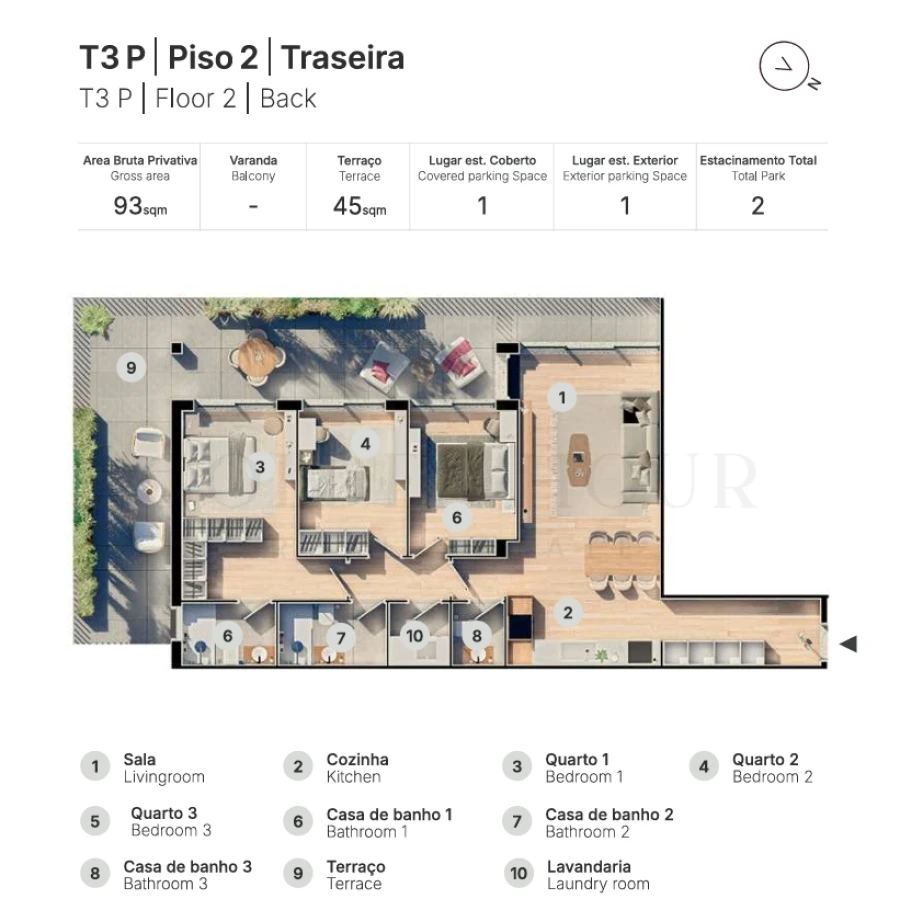 Apartamento T3 para Venda em Valongo Planta 1