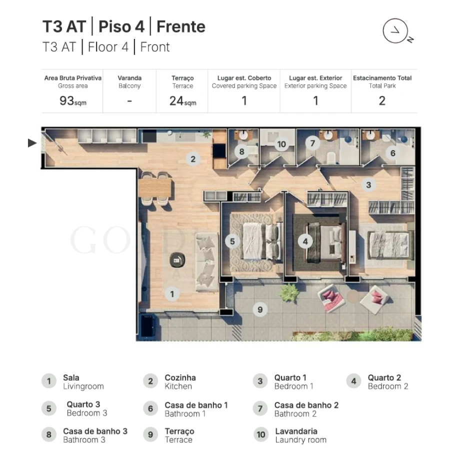Apartamento T3 para Venda em Valongo Planta 1