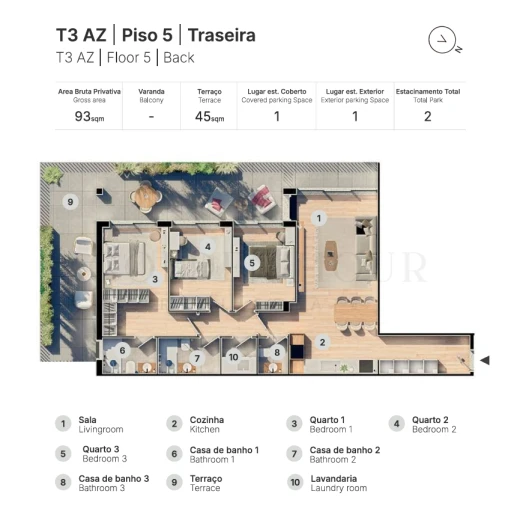 Apartamento T3 para Venda em Valongo Planta 1