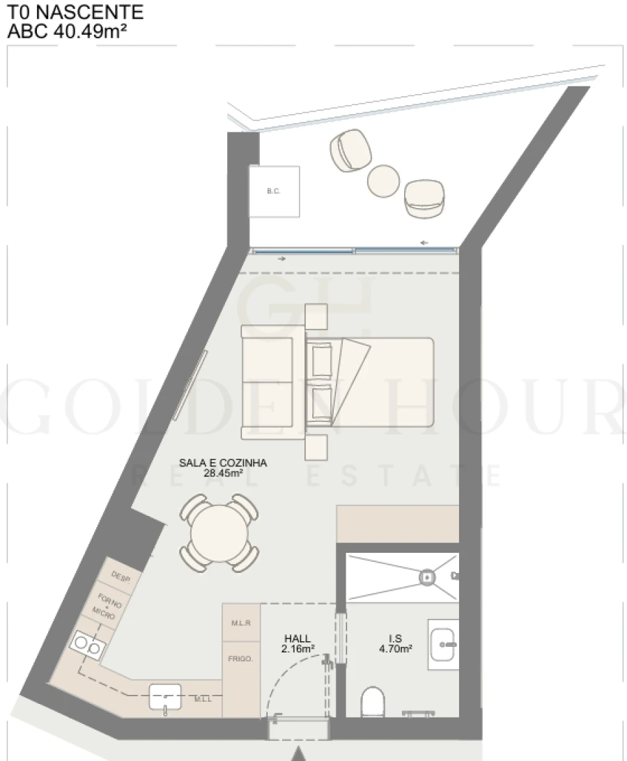 Apartamento T0 para Venda em Oliveira do Douro Planta 1