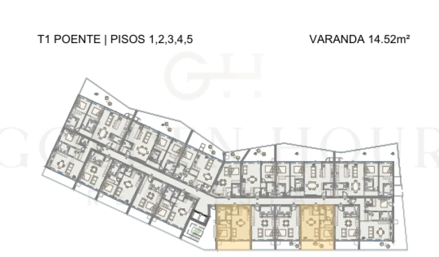 Apartamento T1 para Venda em Oliveira do Douro Planta 2