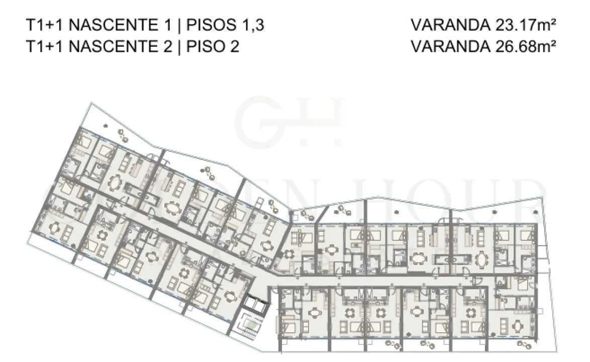 Apartamento T1 para Venda em Oliveira do Douro Planta 2
