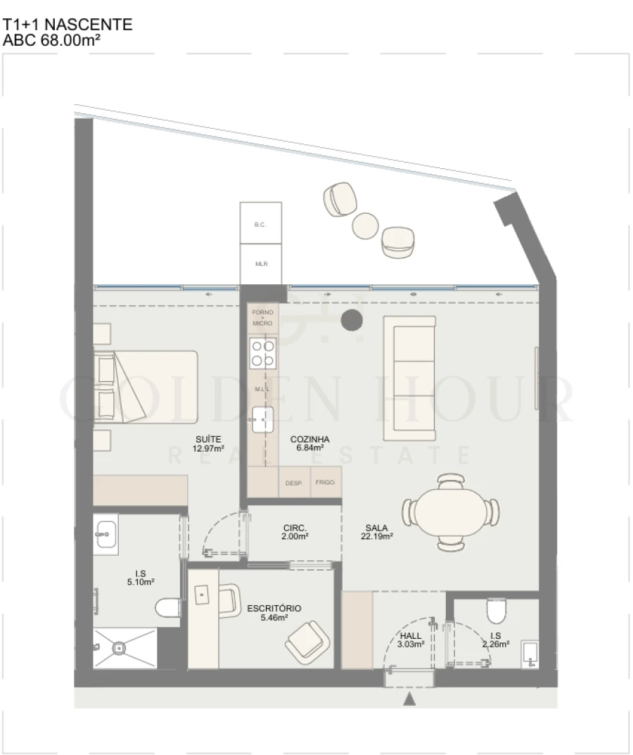 Apartamento T1 para Venda em Oliveira do Douro Planta 1