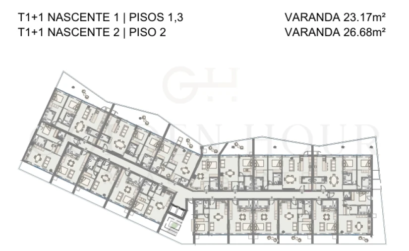 Apartamento T1 para Venda em Oliveira do Douro Planta 2