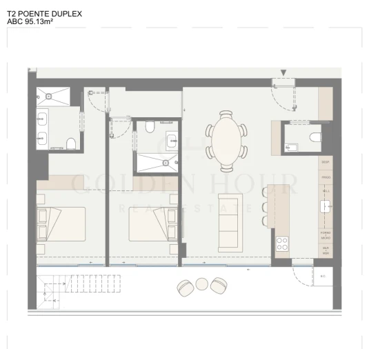 Apartamento T2 para Venda em Oliveira do Douro Planta 1
