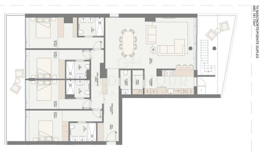 Apartamento T4 para Venda em Oliveira do Douro Planta 1