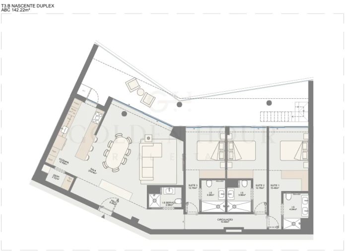Apartamento T3 para Venda em Oliveira do Douro Planta 1