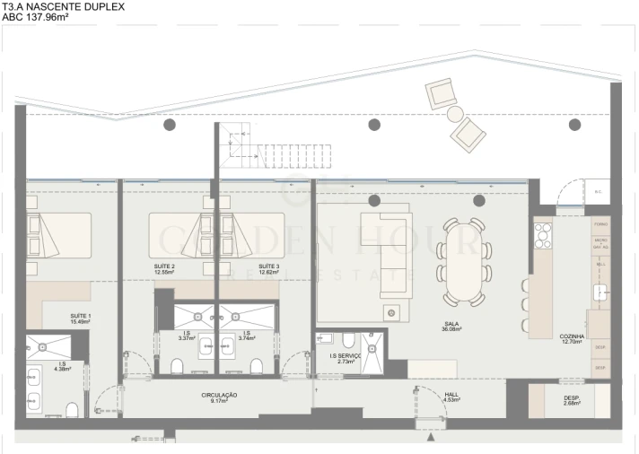 Apartamento T3 para Venda em Oliveira do Douro Planta 1