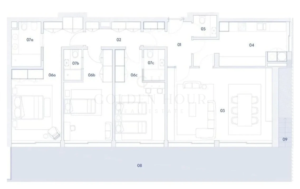 Apartamento T3 para Venda em Canidelo Planta 2