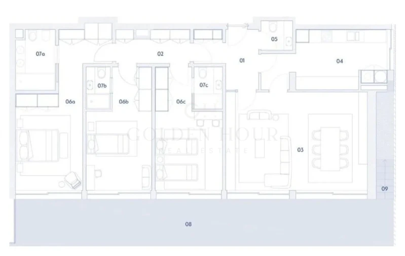 Apartamento T3 para Venda em Canidelo Planta 2