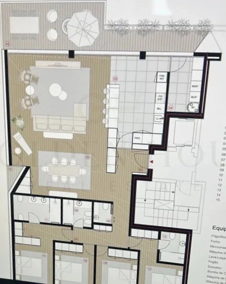 Apartamento T4 para Arrendamento em Santa Marinha e São Pedro da Afurada Planta 1
