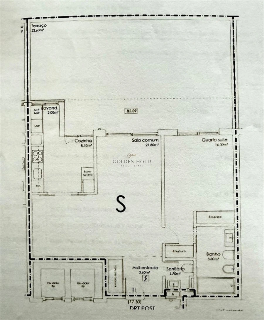 Apartamento T1 para Venda em Mafamude e Vilar do Paraíso Planta 1
