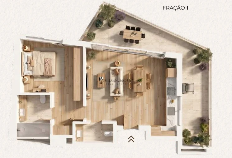 Apartamento T1 para Venda em Canelas Planta 2
