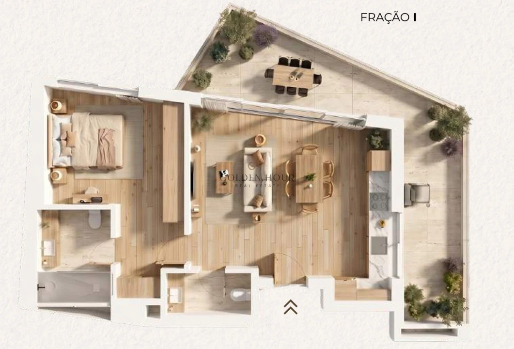 Apartamento T1 para Venda em Canelas Planta 2