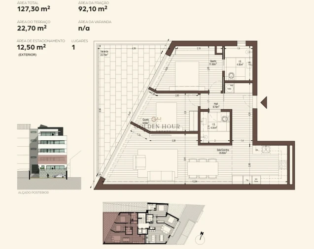 Apartamento T2 para Venda em Canelas Planta 1