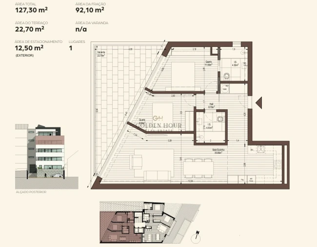 Apartamento T2 para Venda em Canelas Planta 1