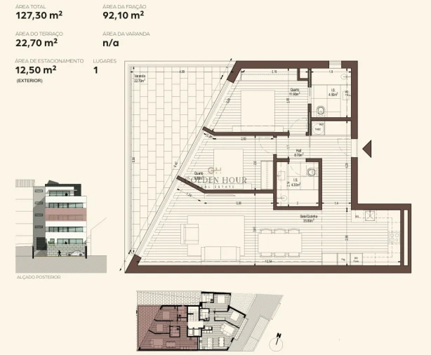 Apartamento T2 para Venda em Canelas Planta 1