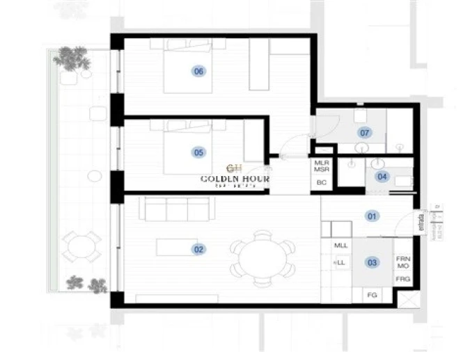 Apartamento T2 para Arrendamento em Santa Marinha e São Pedro da Afurada Planta 1