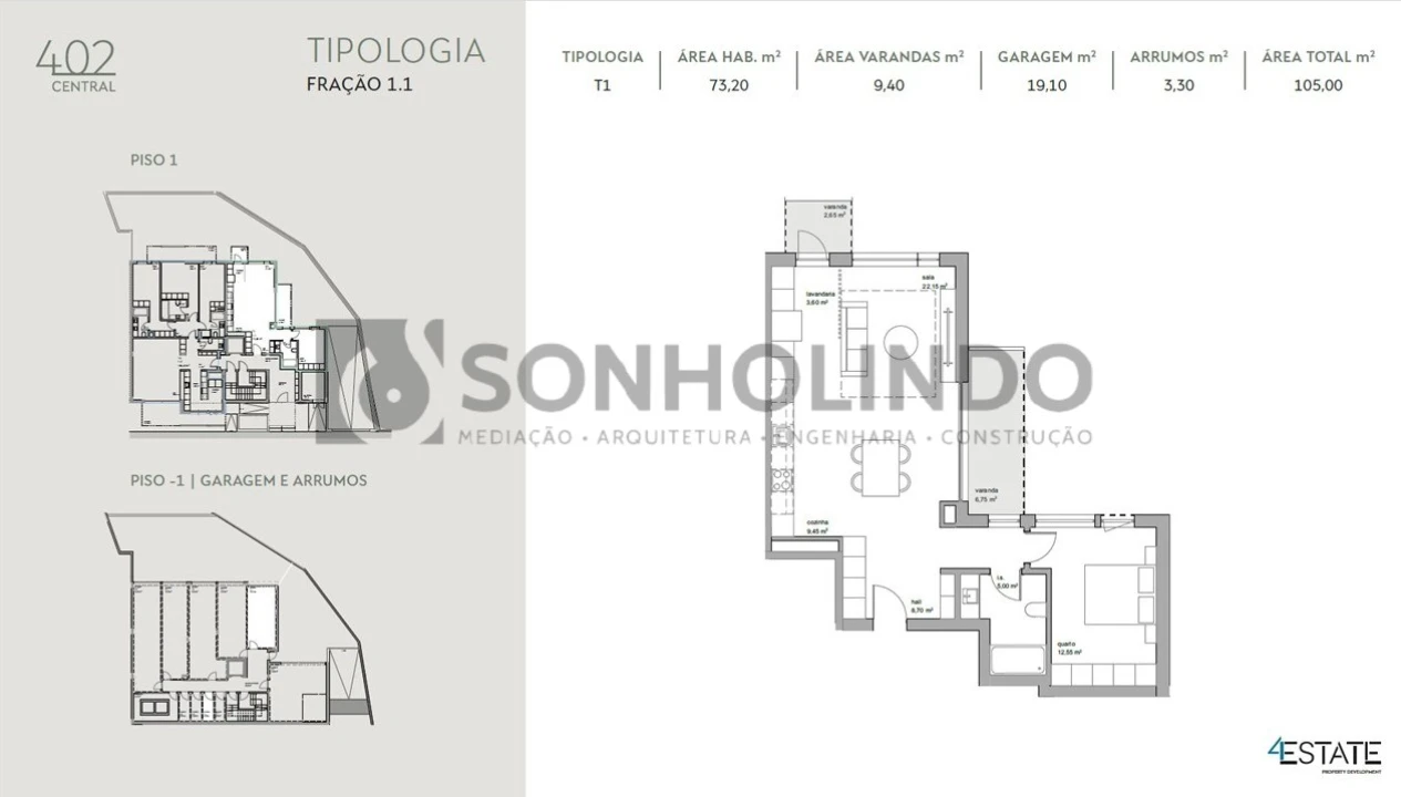 Apartamento T1 para Venda em Castêlo da Maia Foto 12