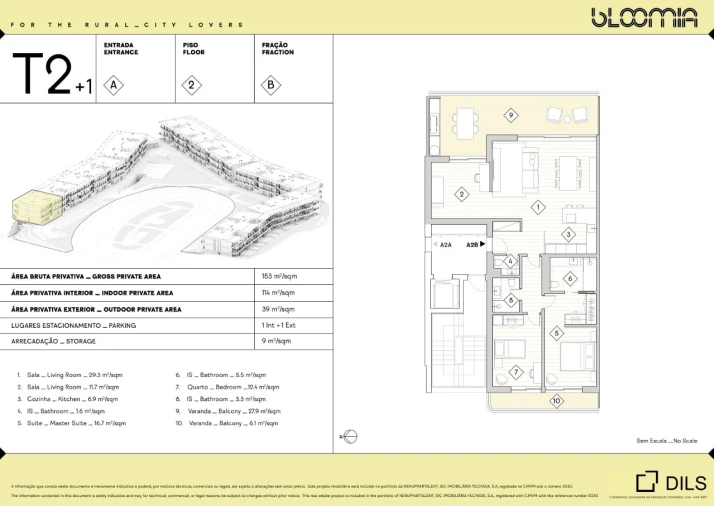 Apartamento T2 para Venda em Queluz e Belas Planta 1