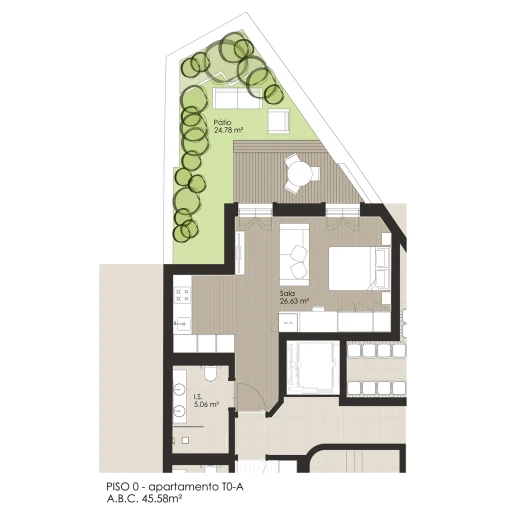 Apartamento T1 para Venda em Estrela Planta 1