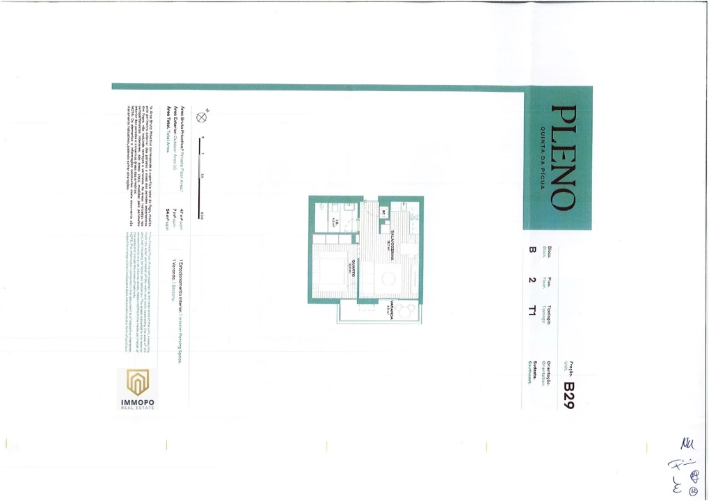 Apartamento T1 para Venda em Aguas Santas Planta 3
