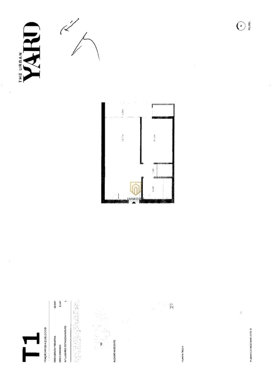 Apartamento T1 para Venda em Santa Marinha e São Pedro da Afurada Planta 1