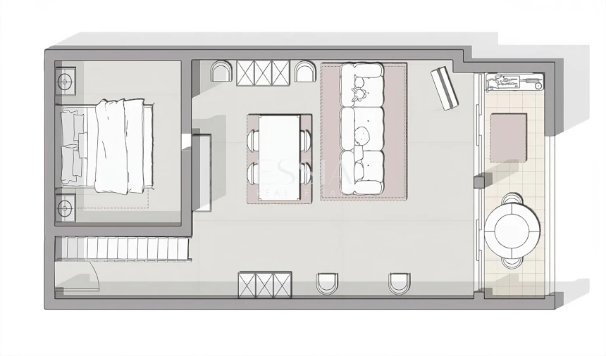 Apartamento T0 para Venda em Cedofeita, Santo Ildefonso, Sé, Miragaia, São Nicolau e Vitória Planta 2