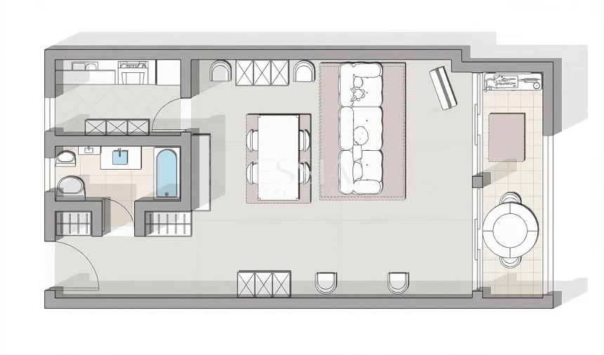 Apartamento T0 para Venda em Cedofeita, Santo Ildefonso, Sé, Miragaia, São Nicolau e Vitória Planta 1