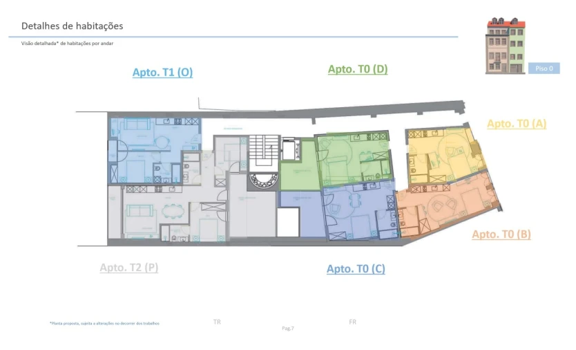 Apartamento T1 para Arrendamento em São Vicente (Braga) Planta 1