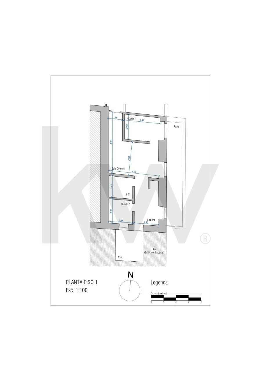 Apartamento T2 para Venda em Santa Maria Maior Planta 1