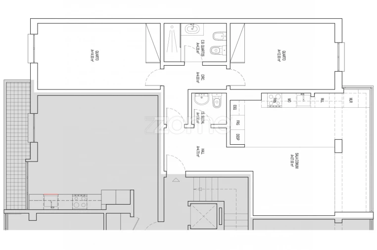 Apartamento T2 para Arrendamento em Benfica Planta 1