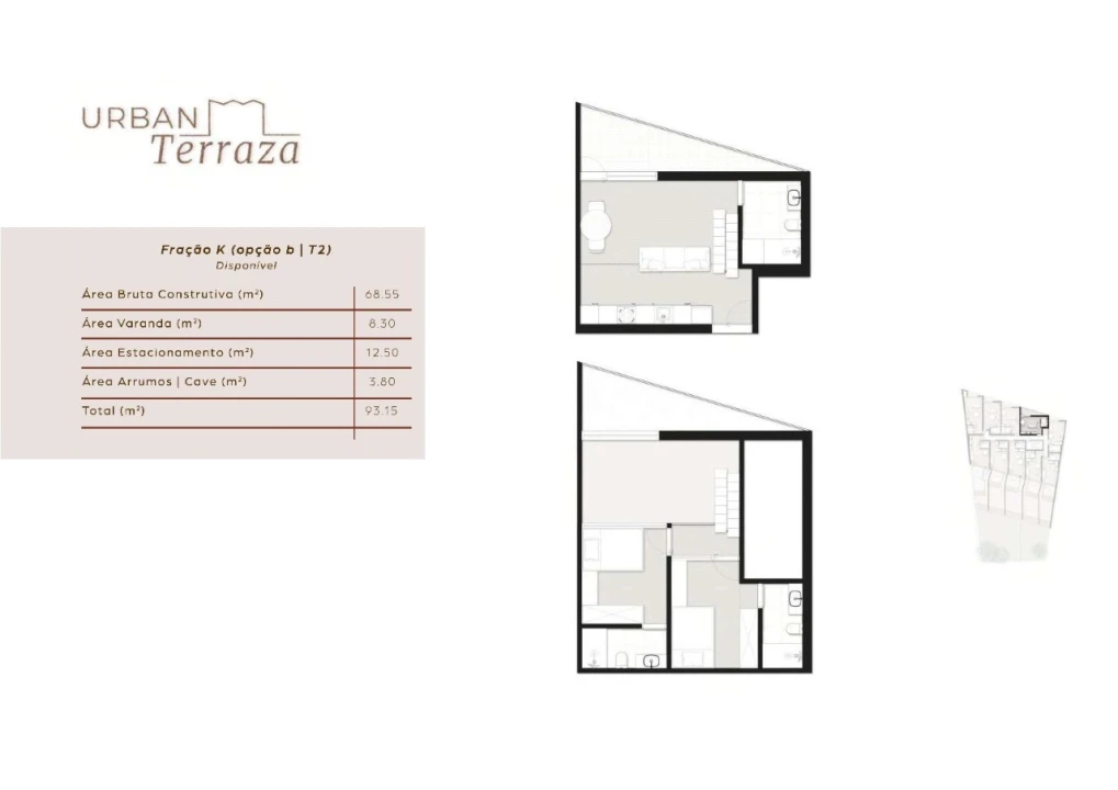 Apartamento T2 para Venda em São Mamede de Infesta e Senhora da Hora Planta 2