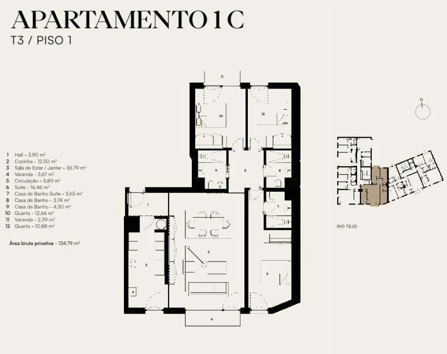 Apartamento T3 para Venda em Alcantara Foto 6