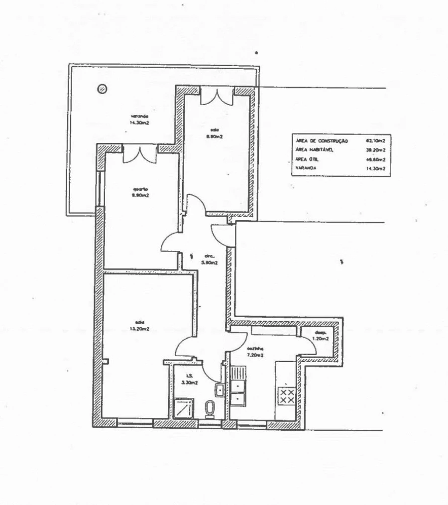 Apartamento T2 para Venda em Falagueira-Venda Nova Planta 1