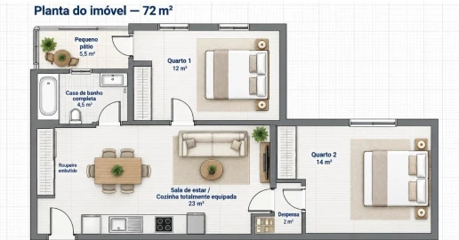 Apartamento T2 para Venda em Portimão