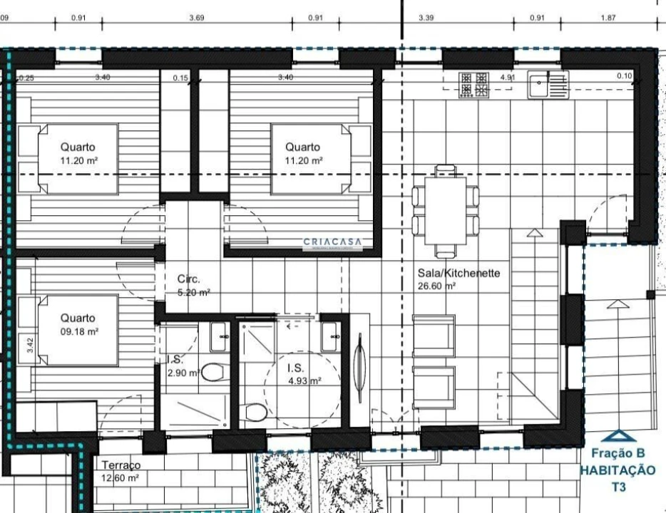 Apartamento T3 para Venda em Campo Foto 25