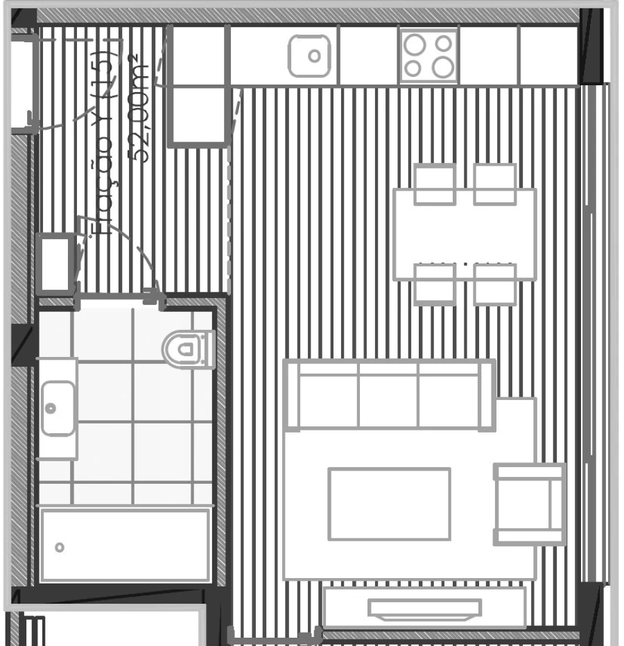 Apartamento T1 para Venda em Matosinhos e Leça da Palmeira Planta 1