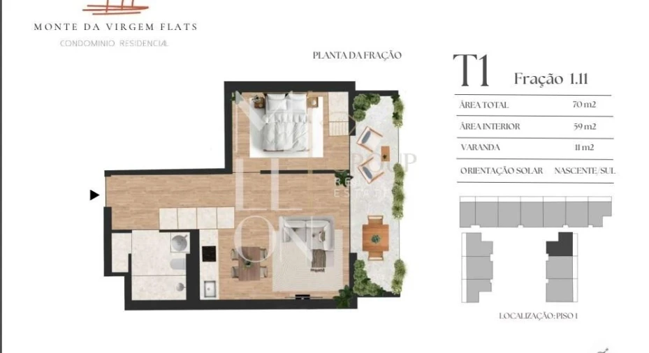 Apartamento T1 para Venda em Vilar de Andorinho Foto 2